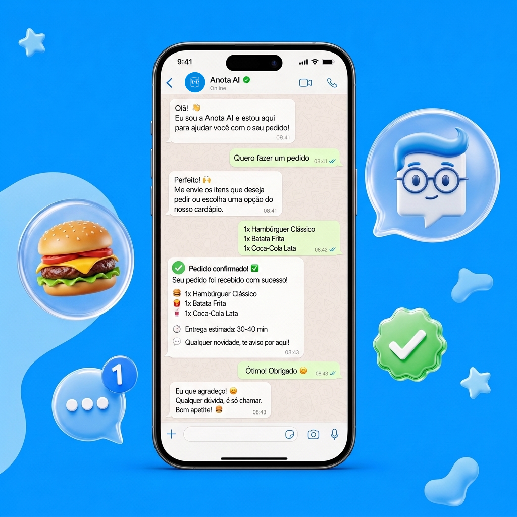 Anota AI — chatbot no WhatsApp atendendo clientes automaticamente