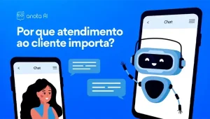 imagem gráfica com um robô e um cliente em desenho mostrando a importância do atendimento delivery