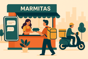 imagem ilustrada de uma venda que tem sistema para restaurante de marmitas