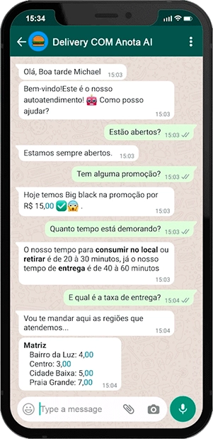 Atendimento via Whatsapp